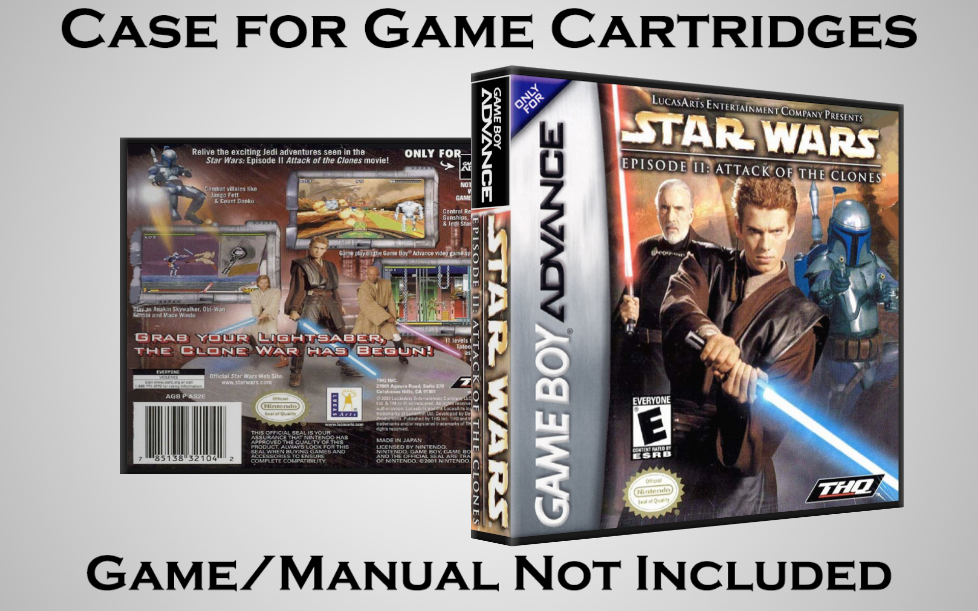 Protective Display Case for Game Boy Advance Cartridges - NO GAME/MANUAL - Picture 201 of 249