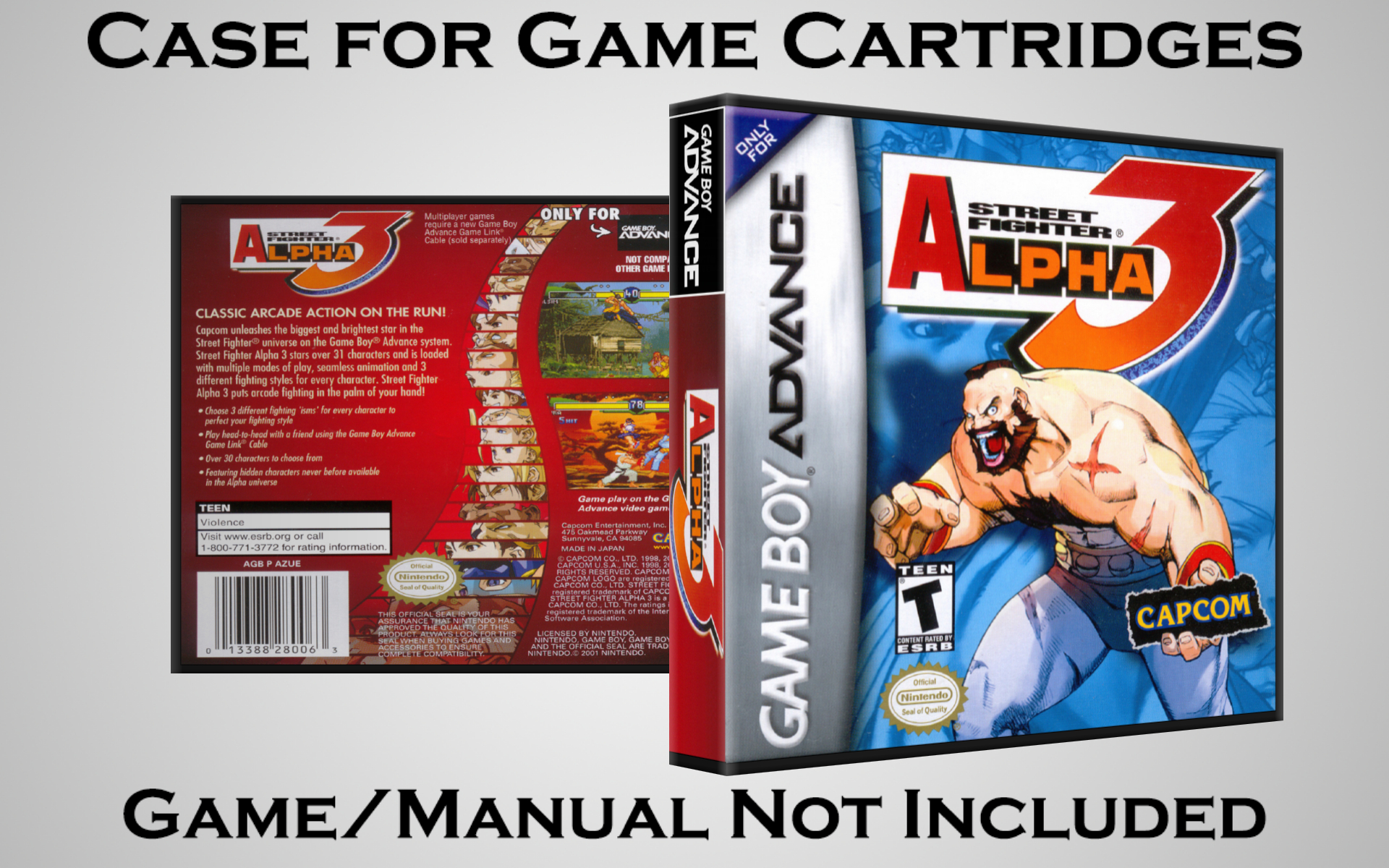 Protective Display Case for Game Boy Advance Cartridges - NO GAME/MANUAL - Picture 202 of 249