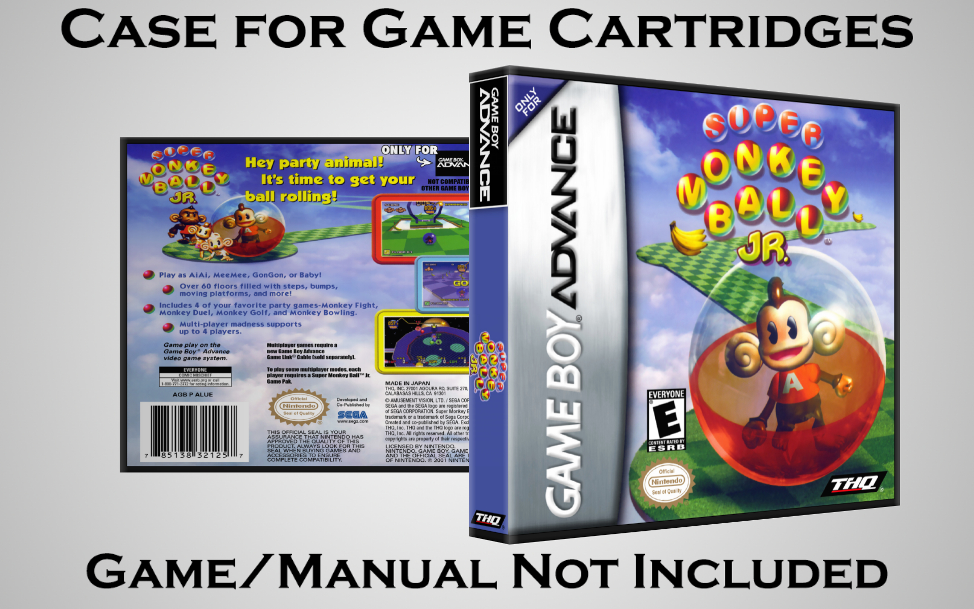 Protective Display Case for Game Boy Advance Cartridges - NO GAME/MANUAL - Picture 210 of 249