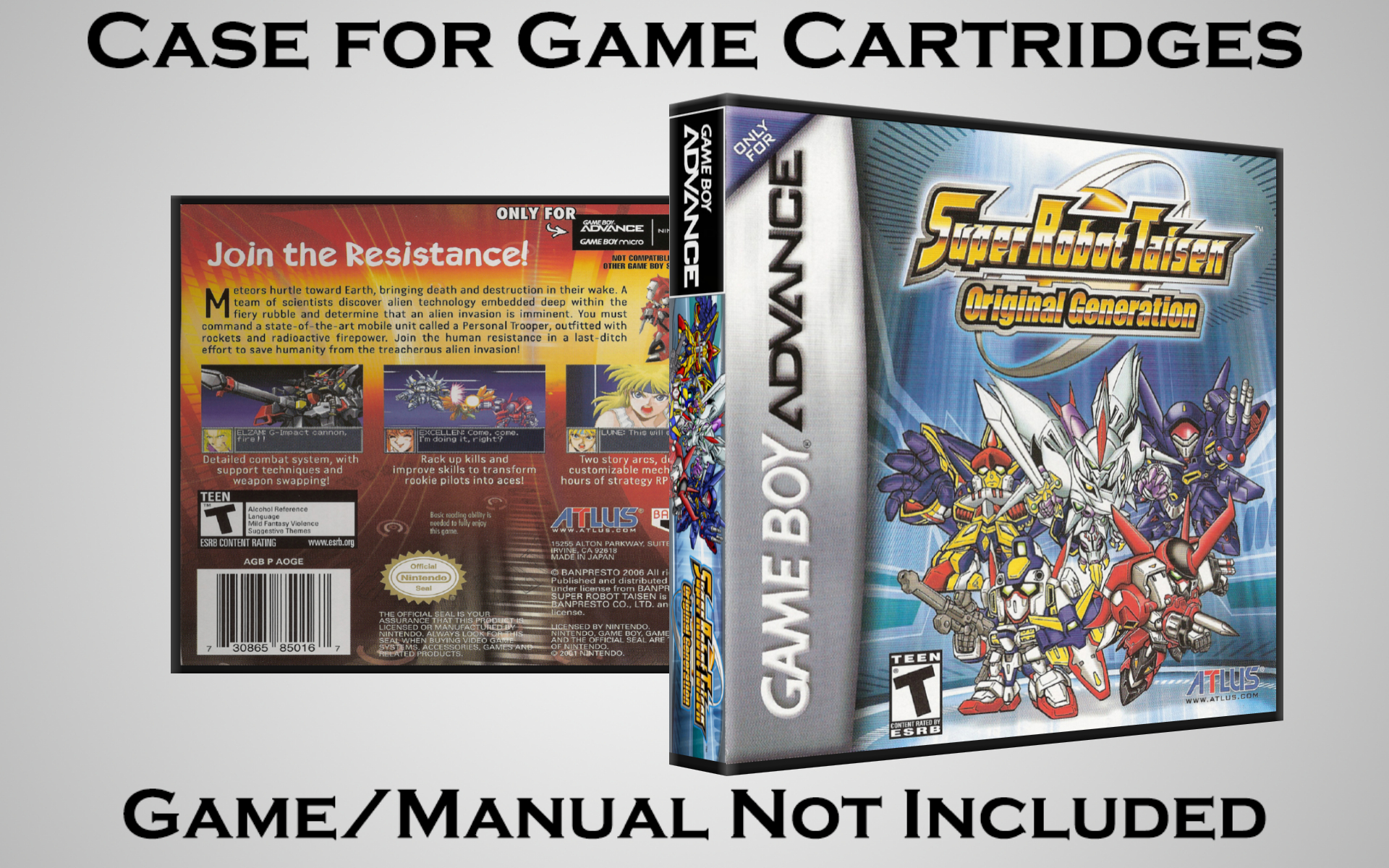 Protective Display Case for Game Boy Advance Cartridges - NO GAME/MANUAL - Picture 212 of 249
