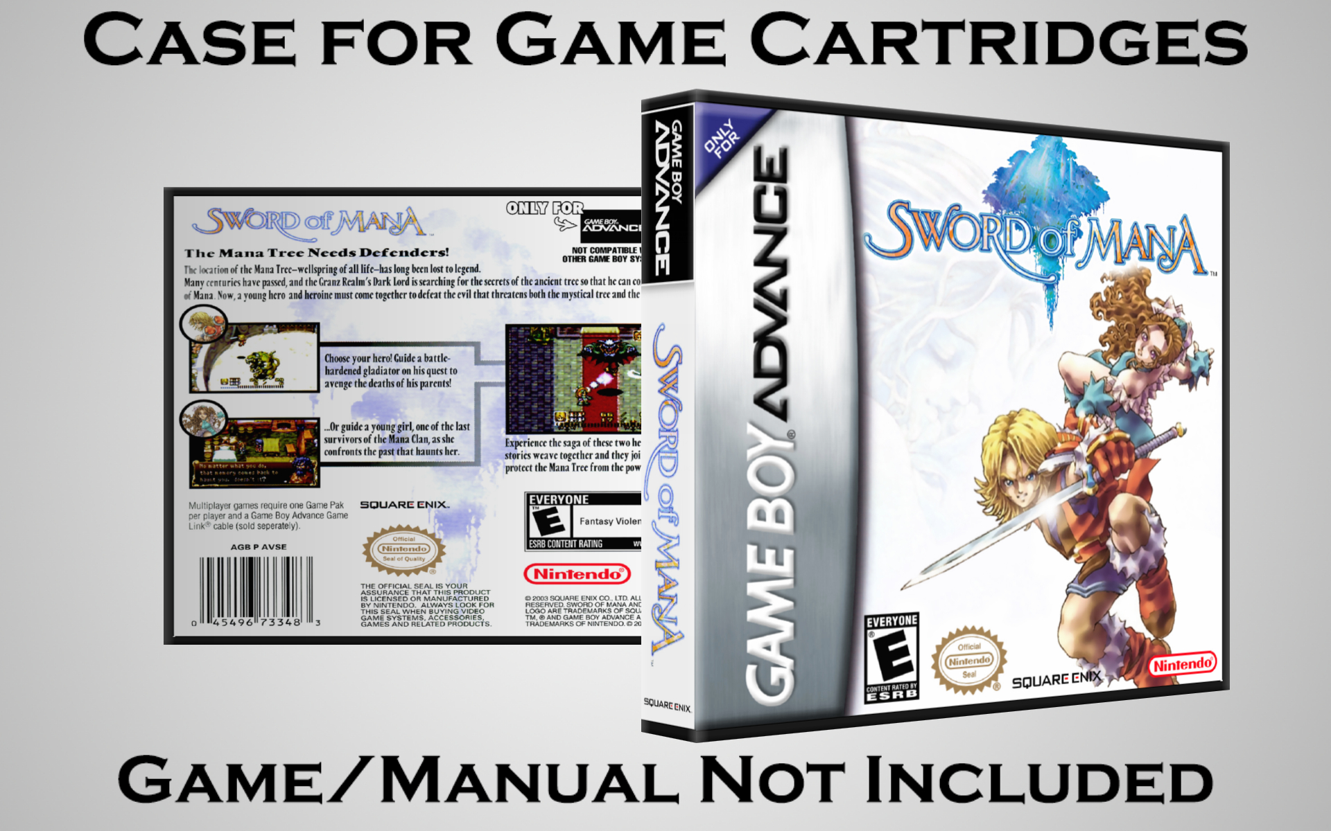 Protective Display Case for Game Boy Advance Cartridges - NO GAME/MANUAL - Picture 214 of 249