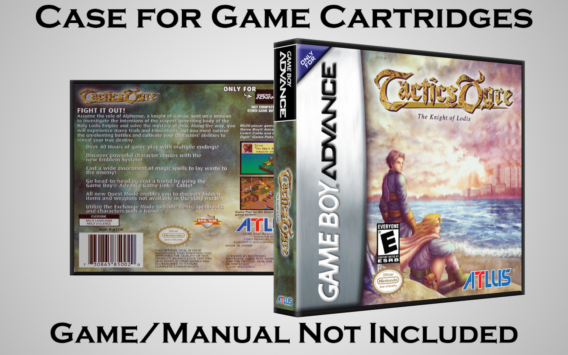 Protective Display Case for Game Boy Advance Cartridges - NO GAME/MANUAL - Picture 215 of 249