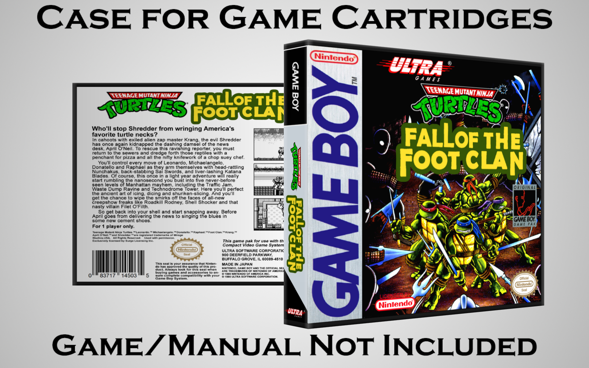 Protective Display Case for Game Boy/Gameboy Color Cartridges - NO GAME/MANUAL - Picture 214 of 249