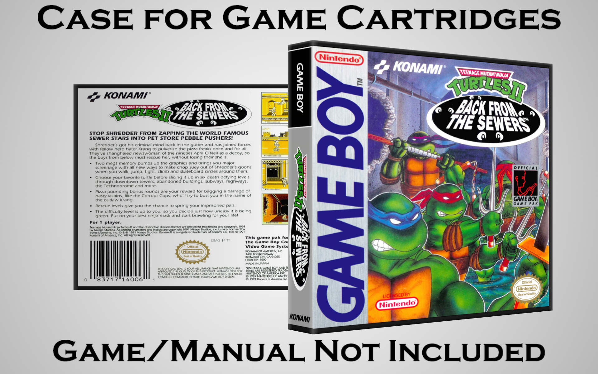 Protective Display Case for Game Boy/Gameboy Color Cartridges - NO GAME/MANUAL - Picture 212 of 249