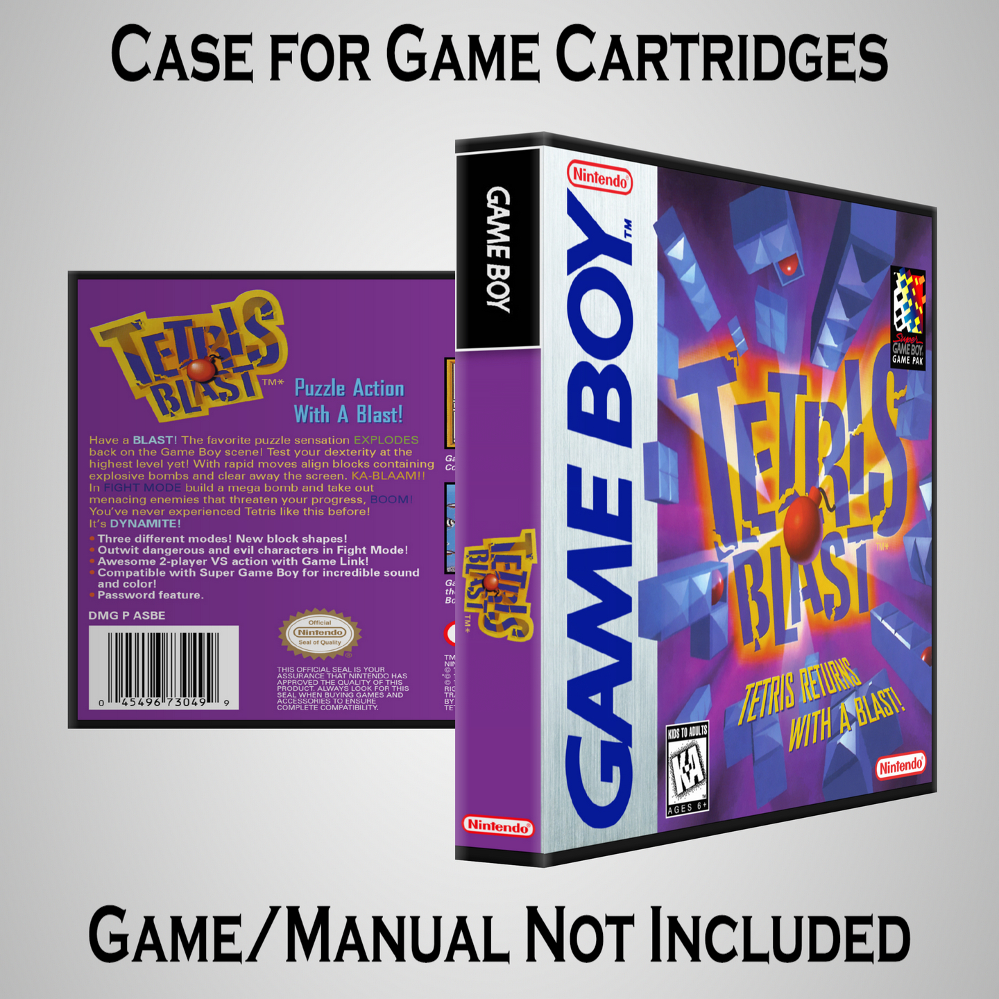 Protective Display Case for Game Boy/Gameboy Color Cartridges - NO GAME/MANUAL - Picture 219 of 249