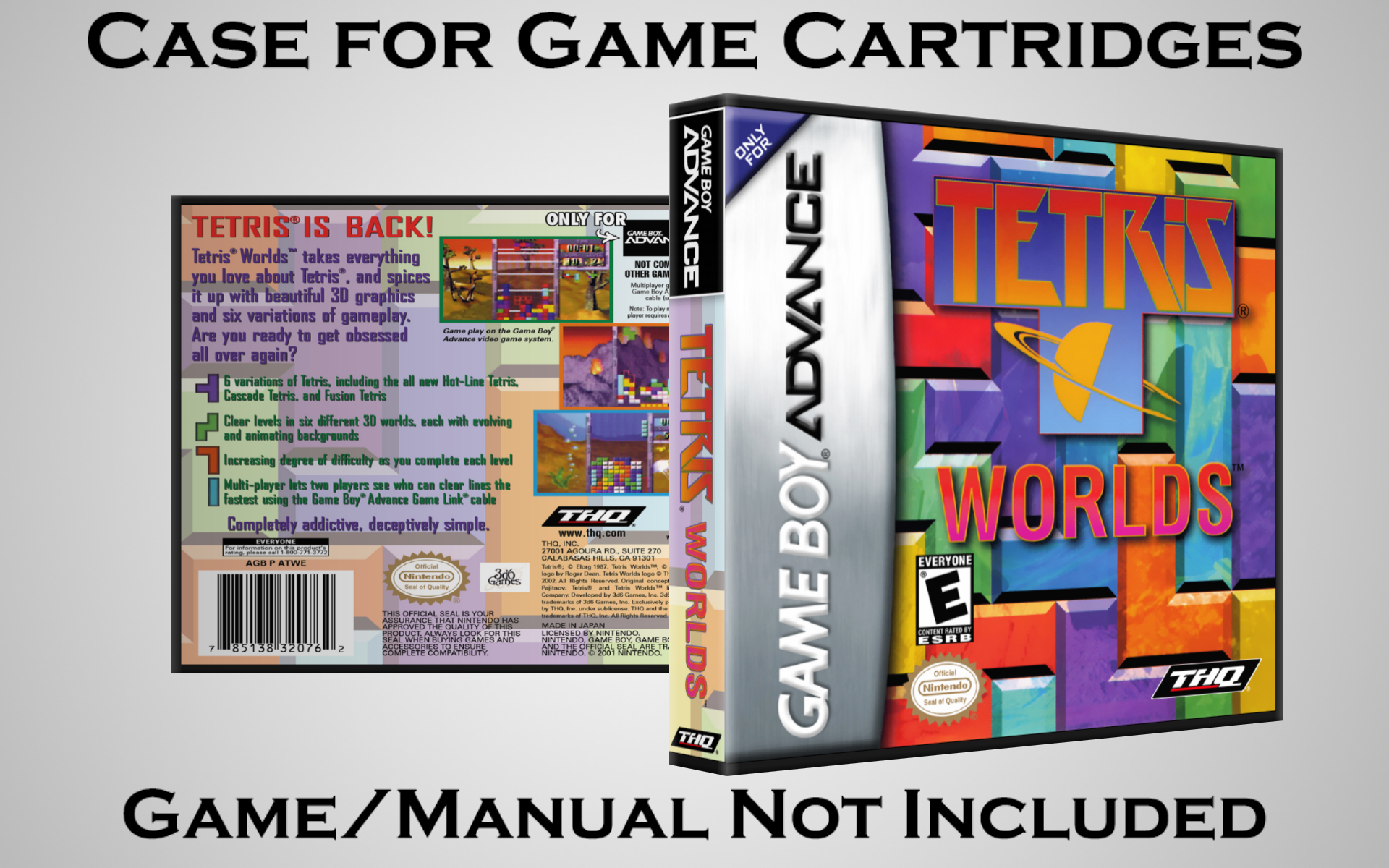Protective Display Case for Game Boy Advance Cartridges - NO GAME/MANUAL - Picture 222 of 249