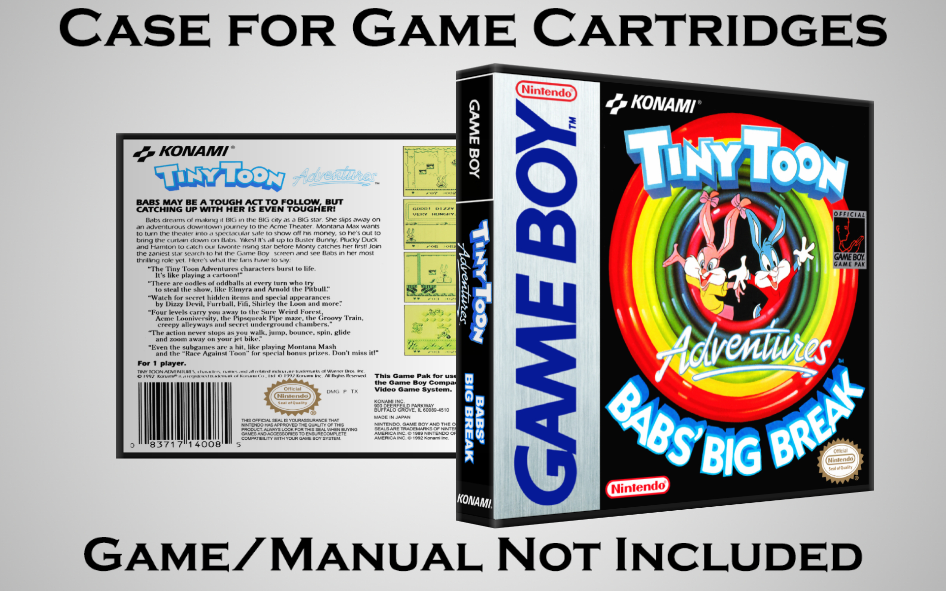 Protective Display Case for Game Boy/Gameboy Color Cartridges - NO GAME/MANUAL - Picture 222 of 249
