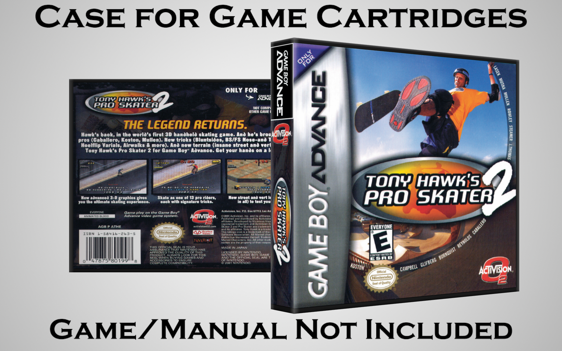 Protective Display Case for Game Boy Advance Cartridges - NO GAME/MANUAL - Picture 227 of 249