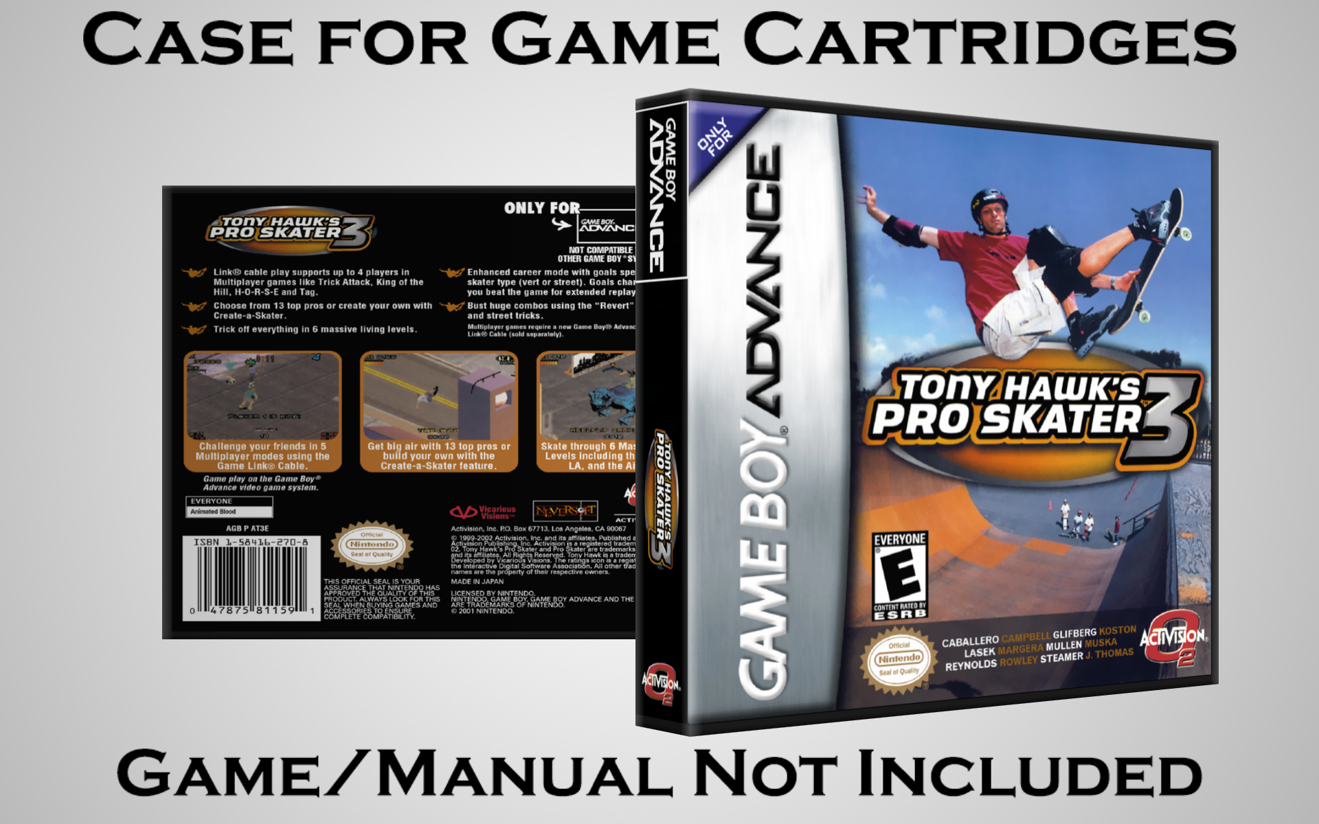 Protective Display Case for Game Boy Advance Cartridges - NO GAME/MANUAL - Picture 228 of 249