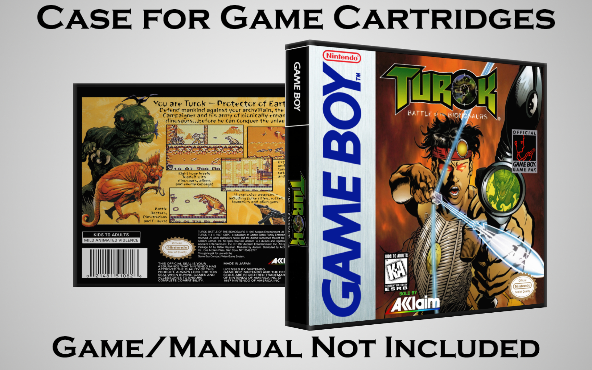 Protective Display Case for Game Boy/Gameboy Color Cartridges - NO GAME/MANUAL - Picture 232 of 249