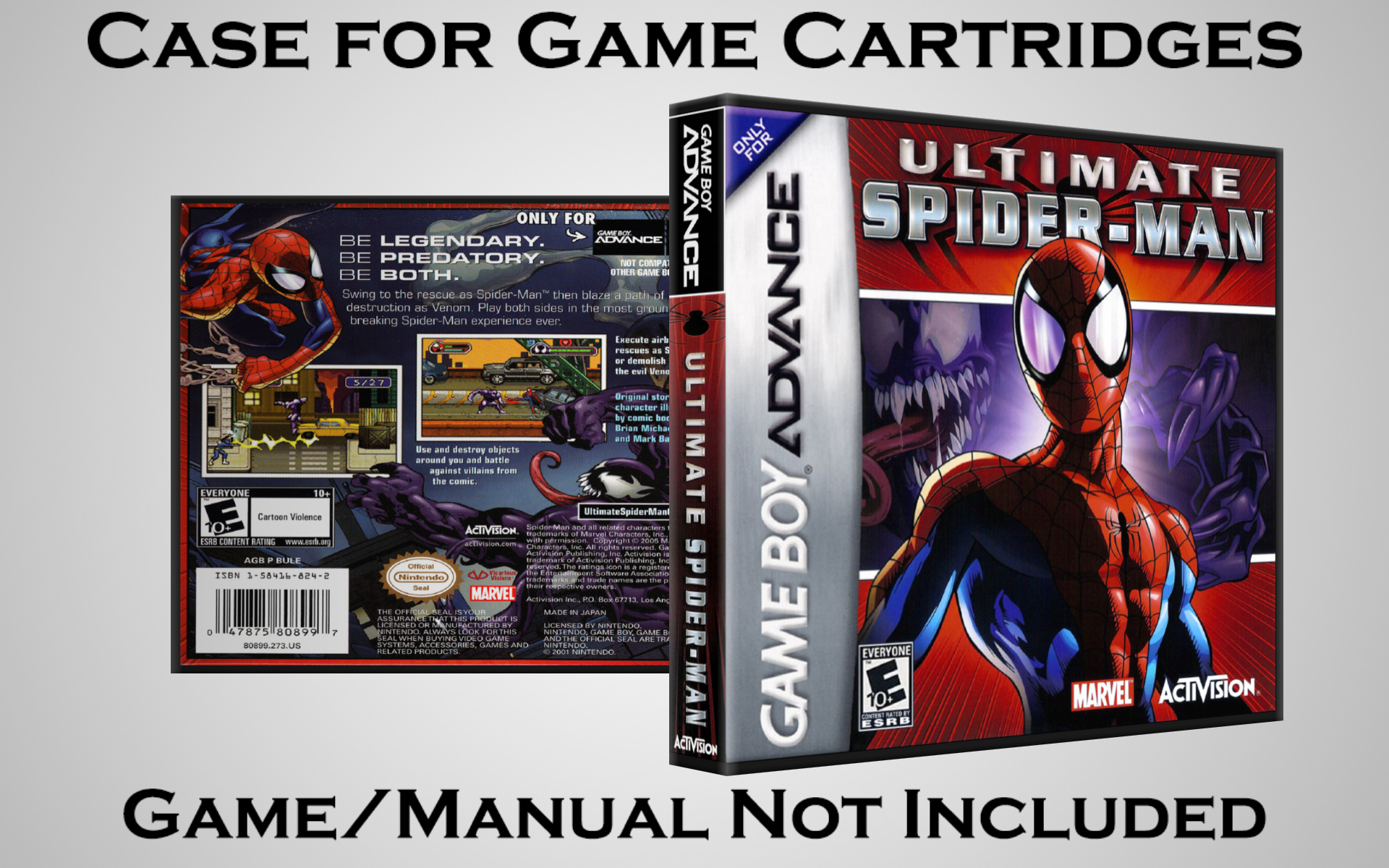 Protective Display Case for Game Boy Advance Cartridges - NO GAME/MANUAL - Picture 231 of 249