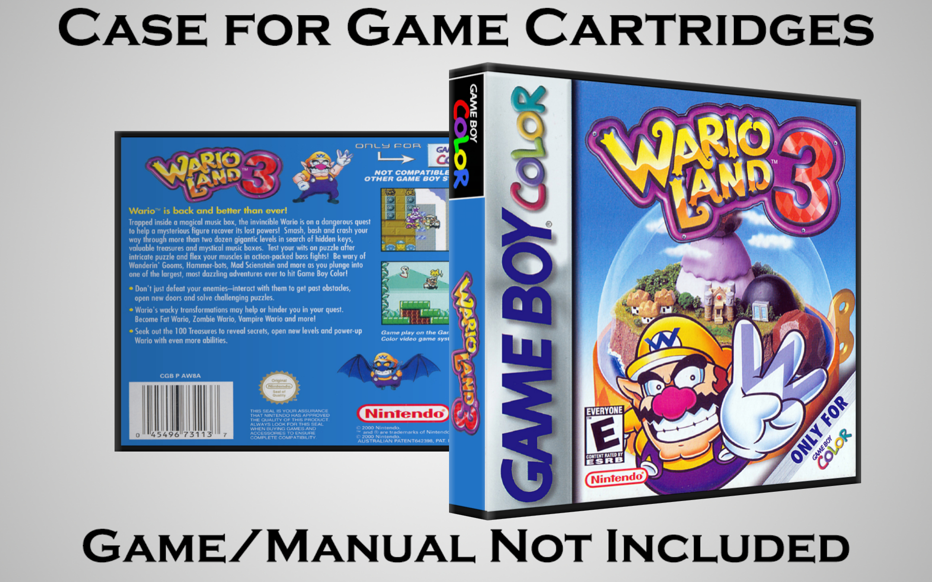 Protective Display Case for Game Boy/Gameboy Color Cartridges - NO GAME/MANUAL - Picture 235 of 249