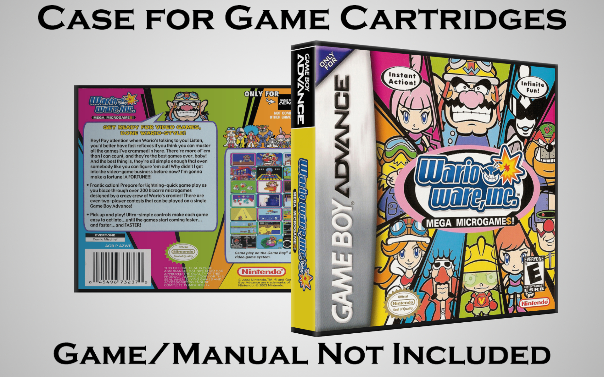 Protective Display Case for Game Boy Advance Cartridges - NO GAME/MANUAL - Picture 233 of 249