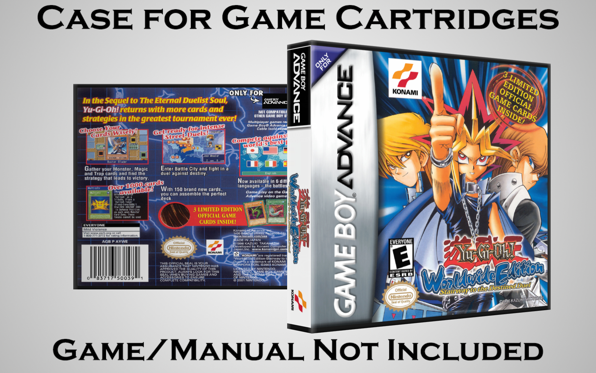 Protective Display Case for Game Boy Advance Cartridges - NO GAME/MANUAL - Picture 244 of 249