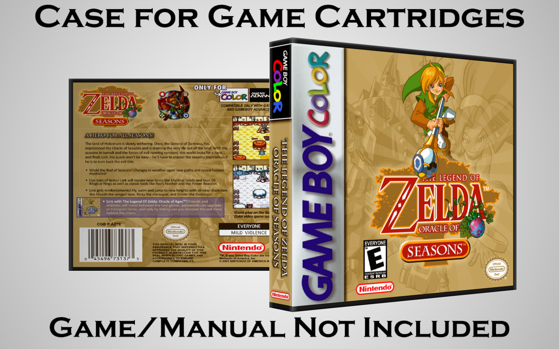 Protective Display Case for Game Boy/Gameboy Color Cartridges - NO GAME/MANUAL - Picture 105 of 249