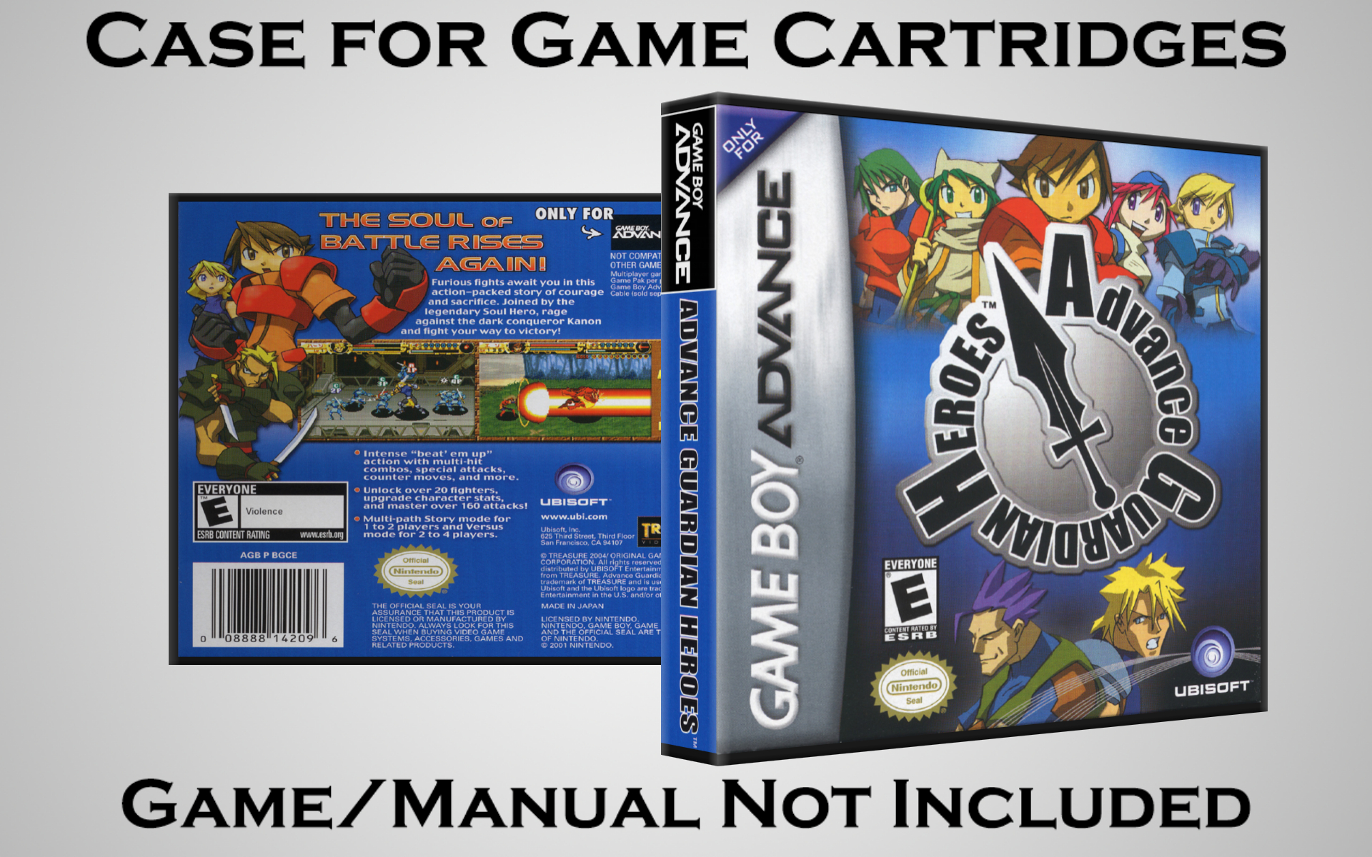 [#-G] Protective Display Case for Game Boy Advance Cartridges - NO GAME/MANUAL