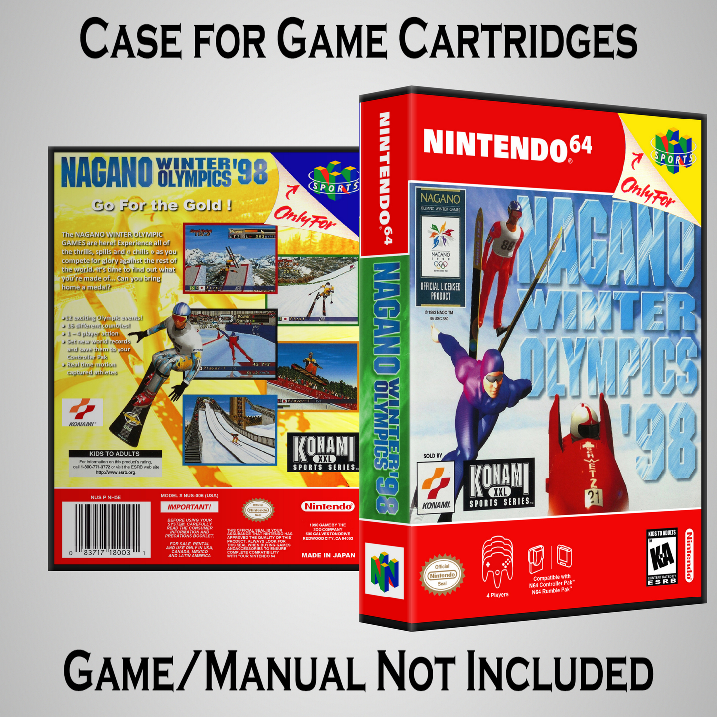 [N-Z] Protective Display Case for Nintendo 64 N64 Games - NO GAME/MANUAL