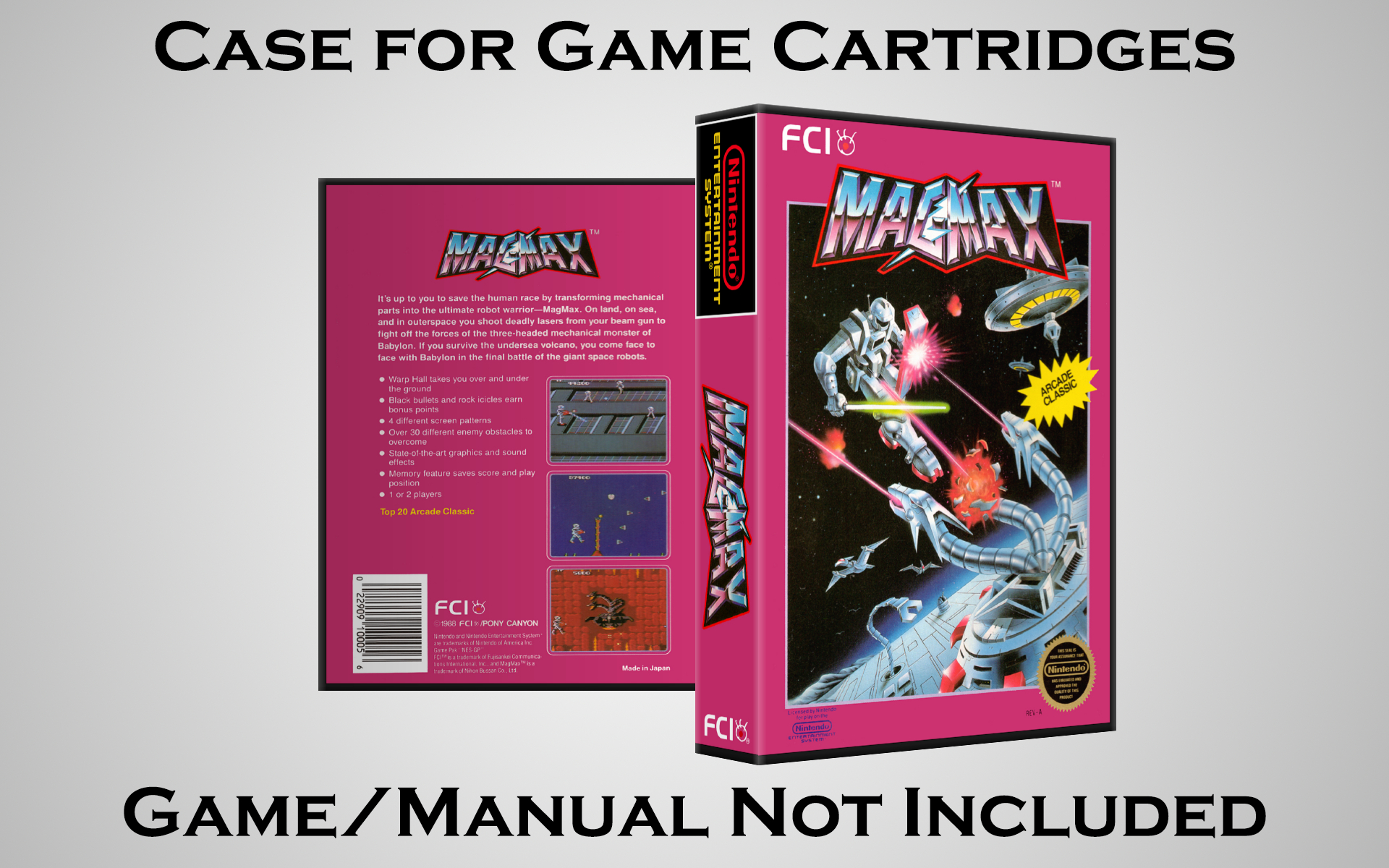 [K-R] Protective Display Case for Nintendo NES Cartridges - NO GAME ...