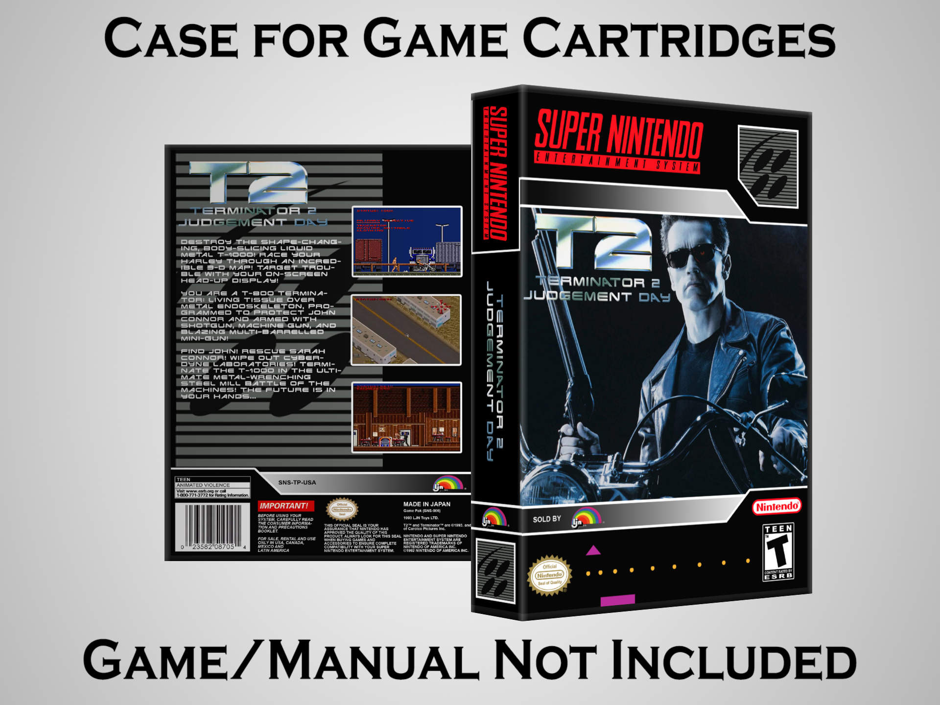 [T-Z] Protective Display Case for Super Nintendo SNES Games – NO GAME/MANUAL