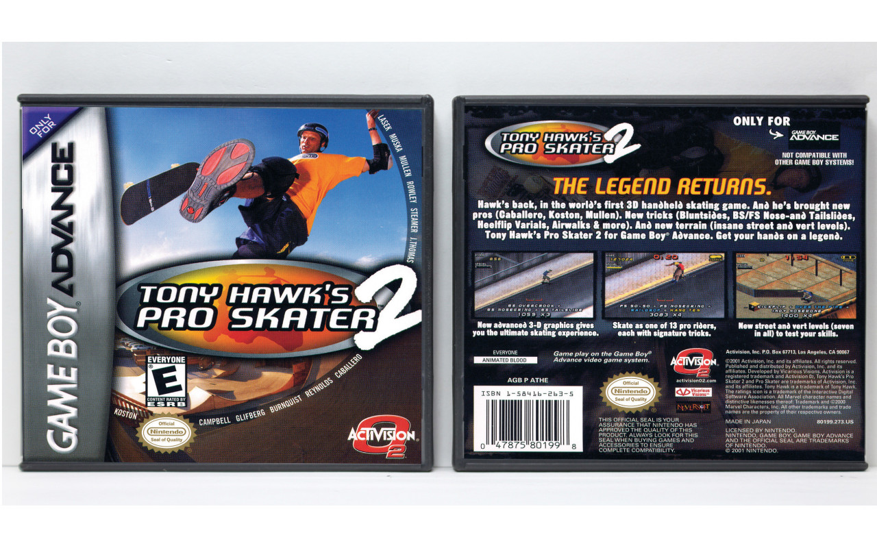 Tony Hawk's Pro Skater 2 Game Boy Advance Game