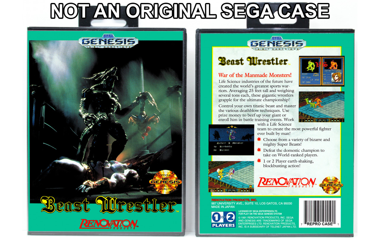 Gaming Relics - Sega - Sega Genesis - Beast Wrestler