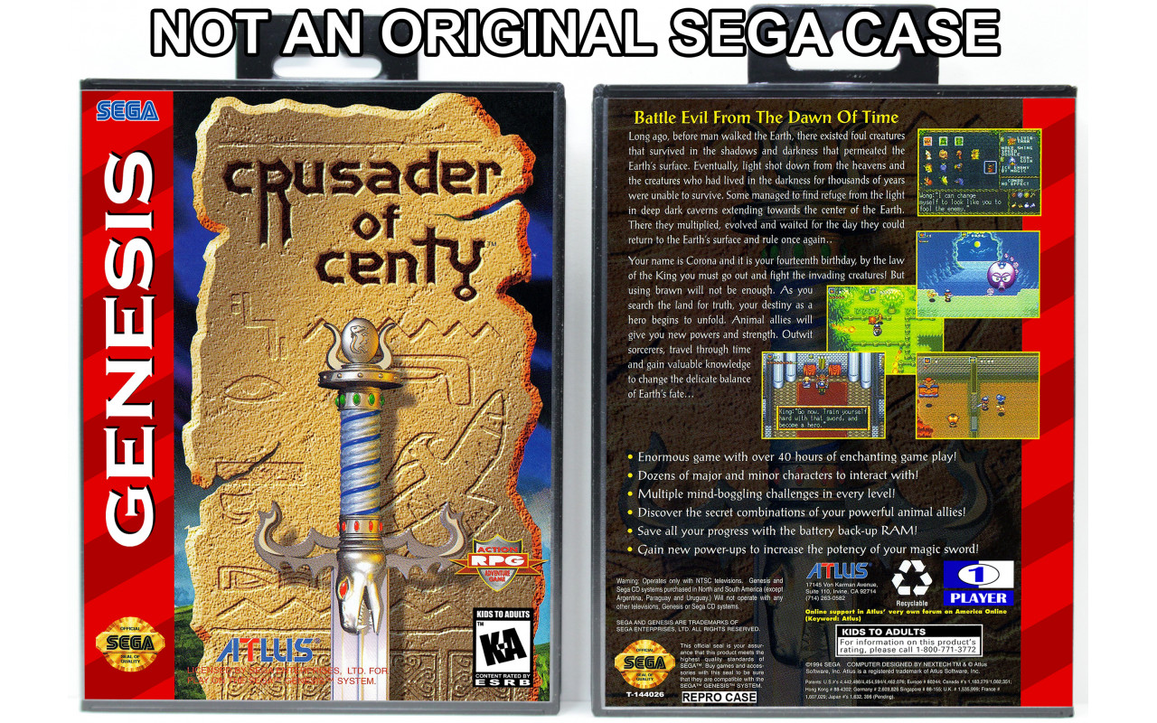 Gaming Relics - Sega Genesis - Crusader of Centy