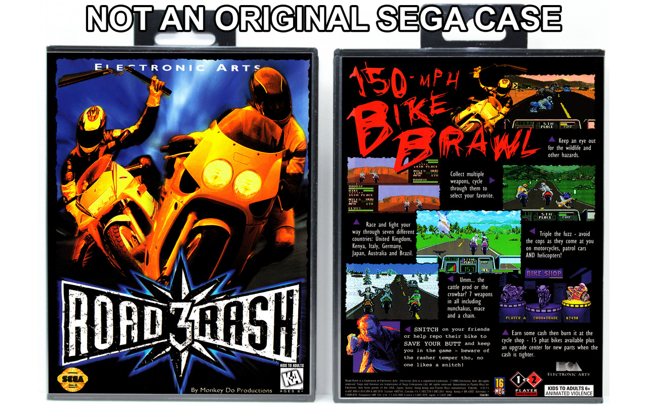 Gaming Relics - Road Rash 3 (Requires YOU to Modify the Case)