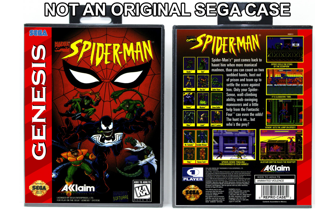Jeu Megadrive Spider-Man The Animated Series – Complet Et Testé