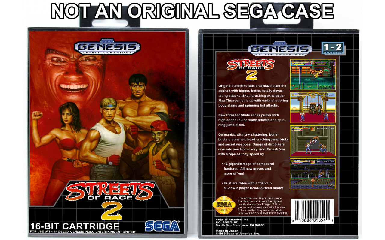 STREETS OF RAGE II SEGA MEGADRIVE (MD) ASIAN (WITH CHINESE