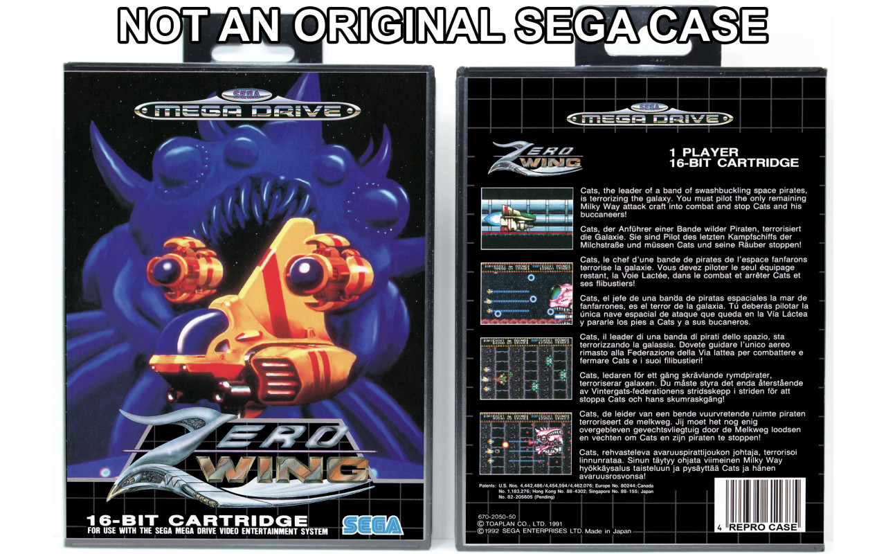Jeu SEGA Megadrive Zero Wing PAL - Version 1993 Avec Manuel - Neuf Scellé