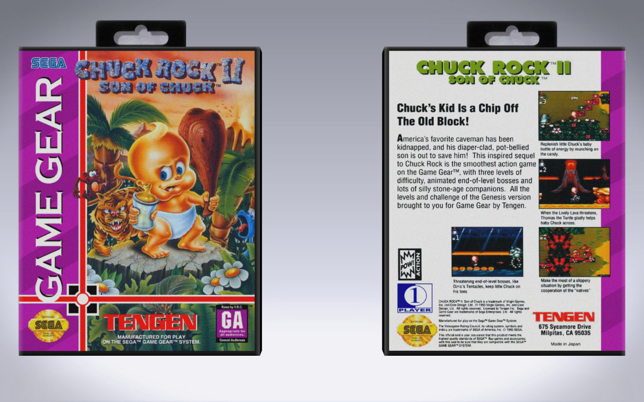 Chuck Rock II Son of Chuck käytetty (Mega Drive) CIB