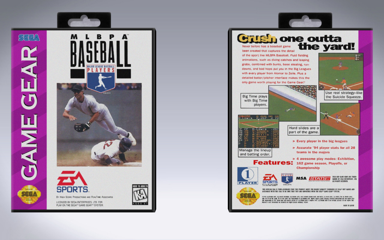 Jeu Vidéo MLBPA Baseball Pour Sega Game Gear - Occasion En Bon état, Console Portable Rétro