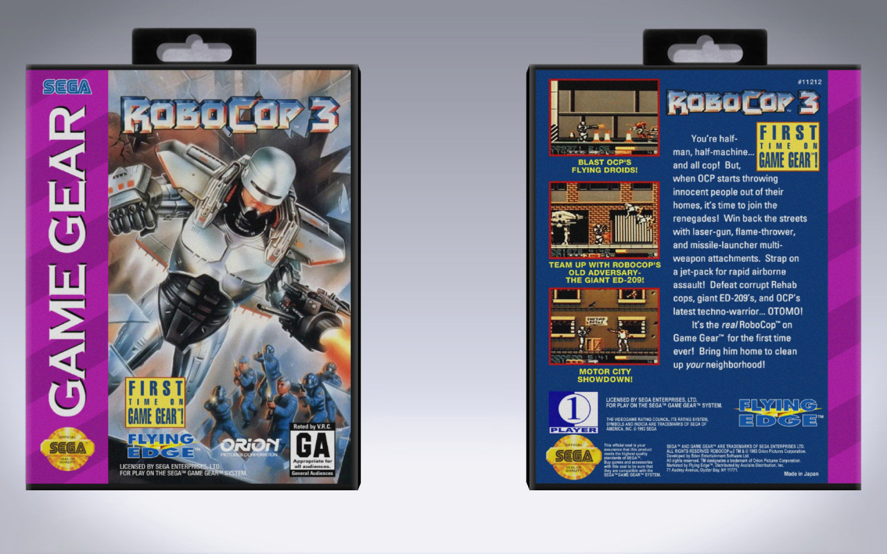 Gaming Relics - Game Gear - RoboCop 3