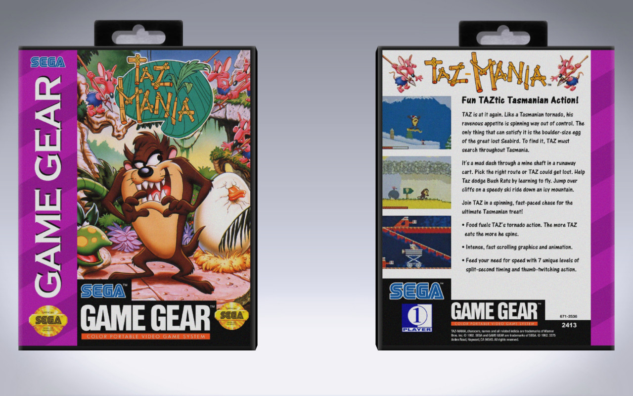 Gaming Relics - Sega - Game Gear - Taz-Mania