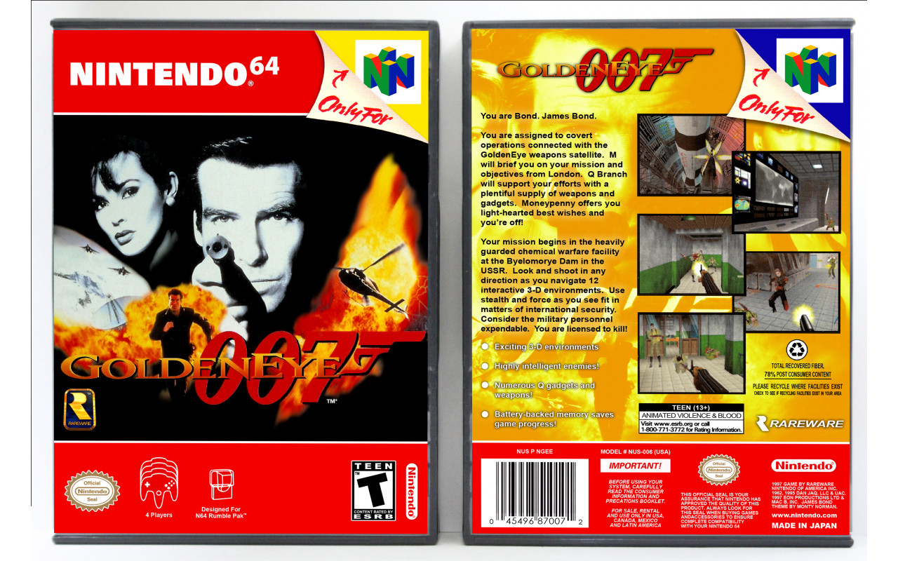 GoldenEye 007 - Custom Nintendo Switch Boxart w/ Physical Game Case (No  Game)