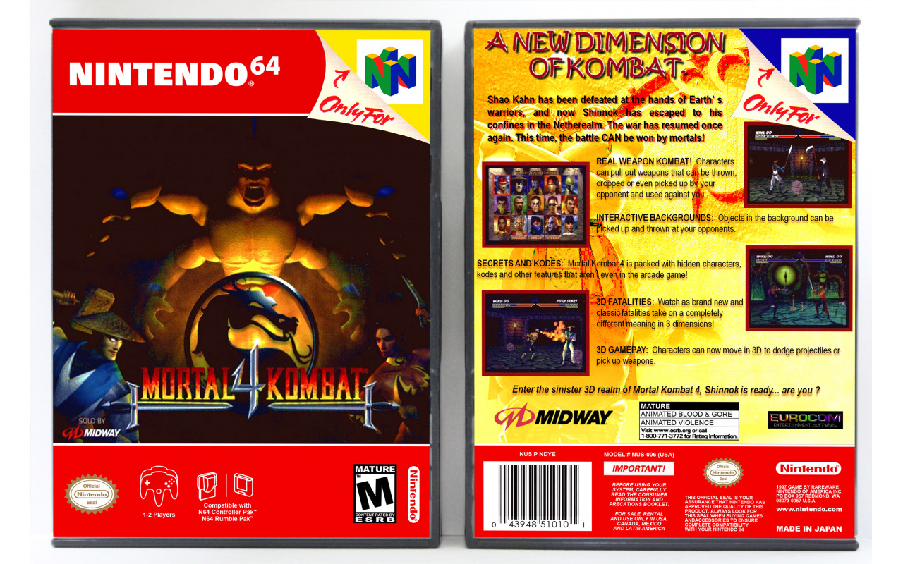 Mortal Kombat 4 All Fatality N64