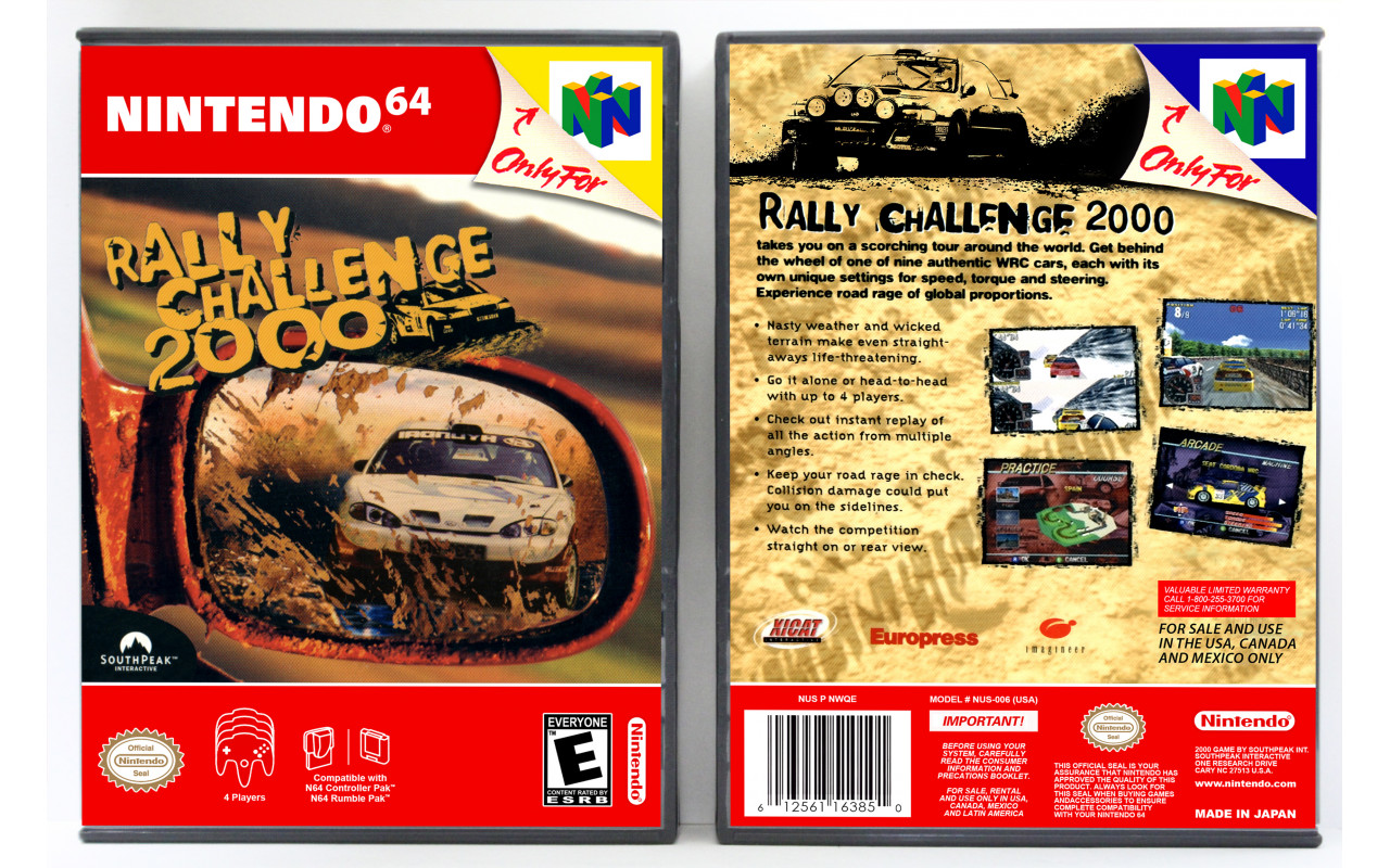 Gaming Relics - Nintendo 64 - Vertical Style - Rally Challenge 2000