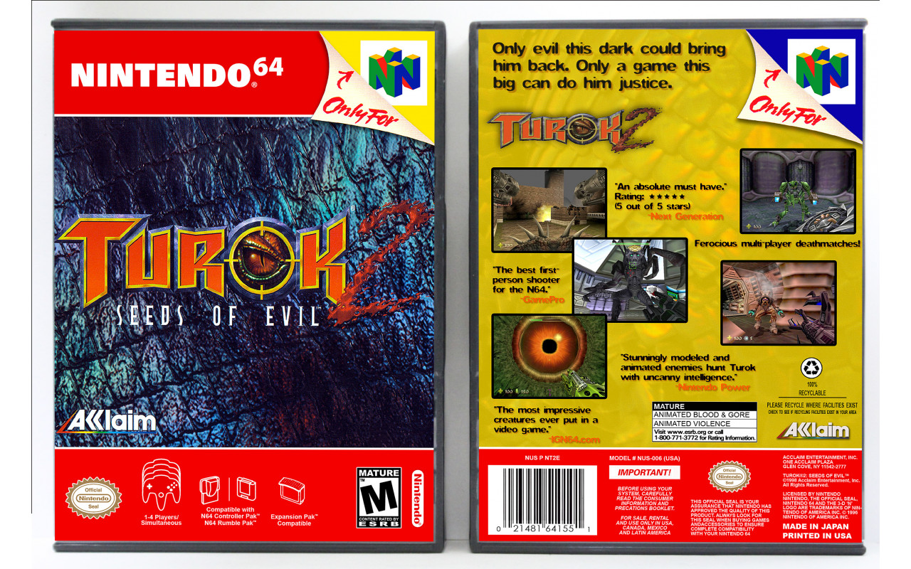 N64 Turok 2 Seeds Of Evil Cover Turok 2: Seed Of Evil [N64 Beta]