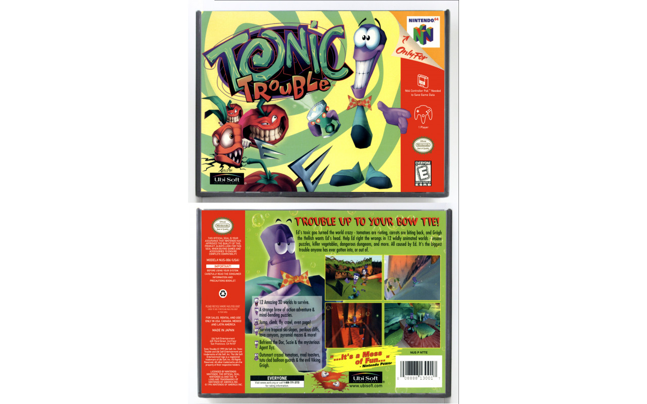 Jeu Tonic Trouble Pour Game Boy Color – Version Complète, En Très Bon état – Collector Rétro