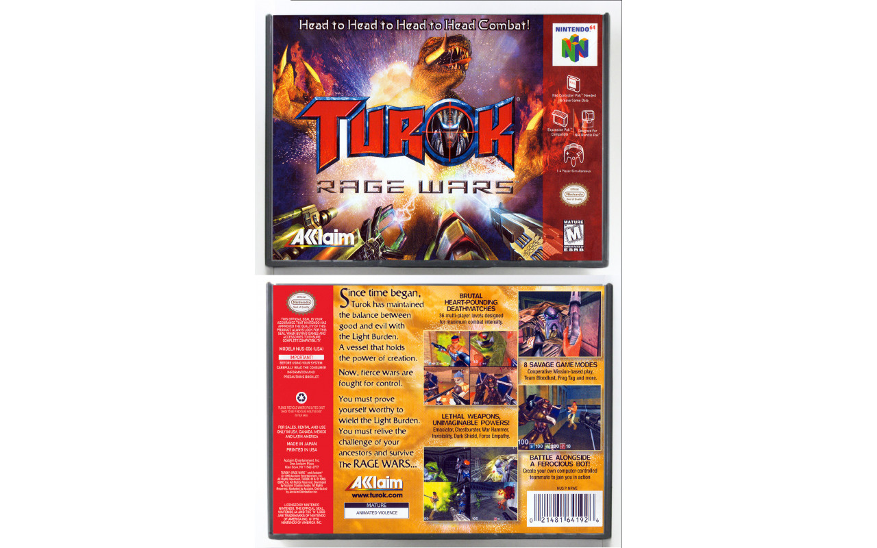 Gaming Relics - Nintendo 64 - Retail Style - Turok: Rage Wars