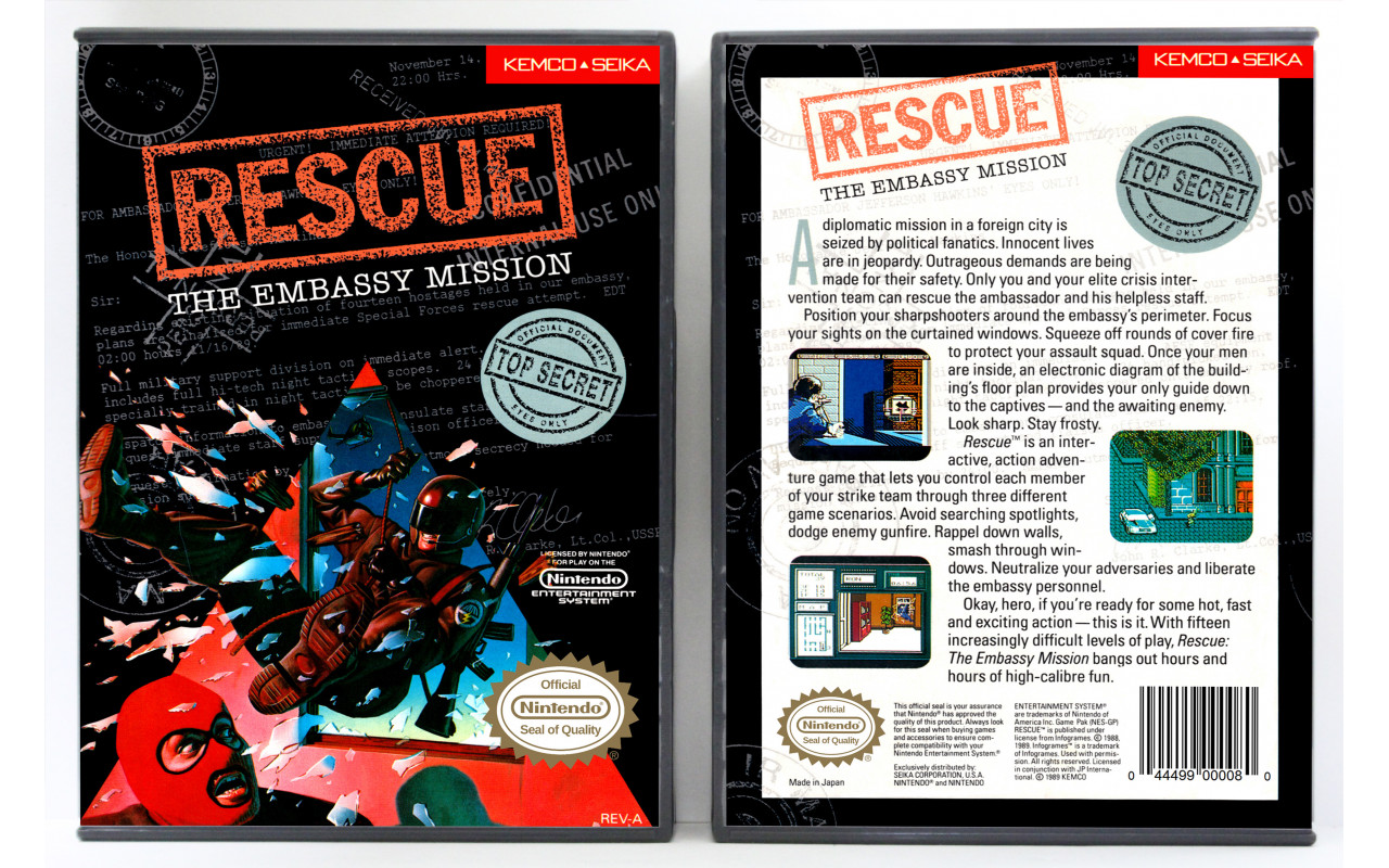 Gaming Relics - Nintendo NES - Rescue: The Embassy Mission