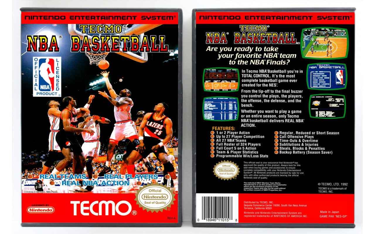 Gaming Relics - Nintendo NES - Tecmo NBA Basketball