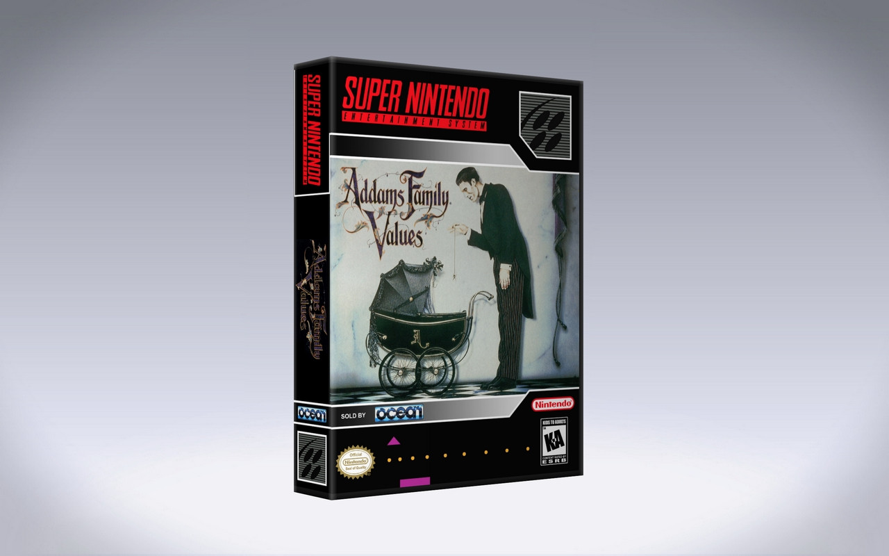 Gaming Relics - Super Nintendo - Vertical Style - Addams Family Values
