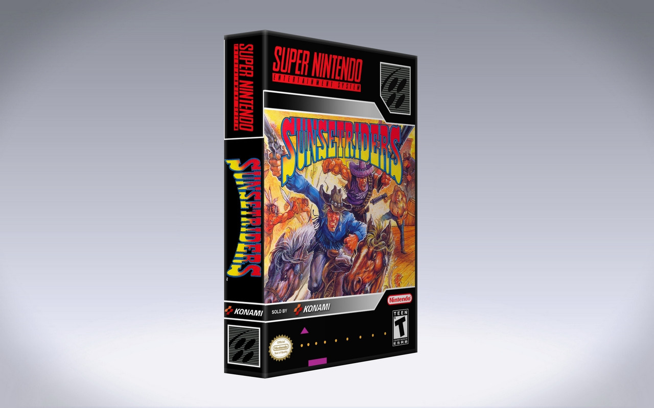 Gaming Relics - Super Nintendo - Vertical Style - Sunset Riders