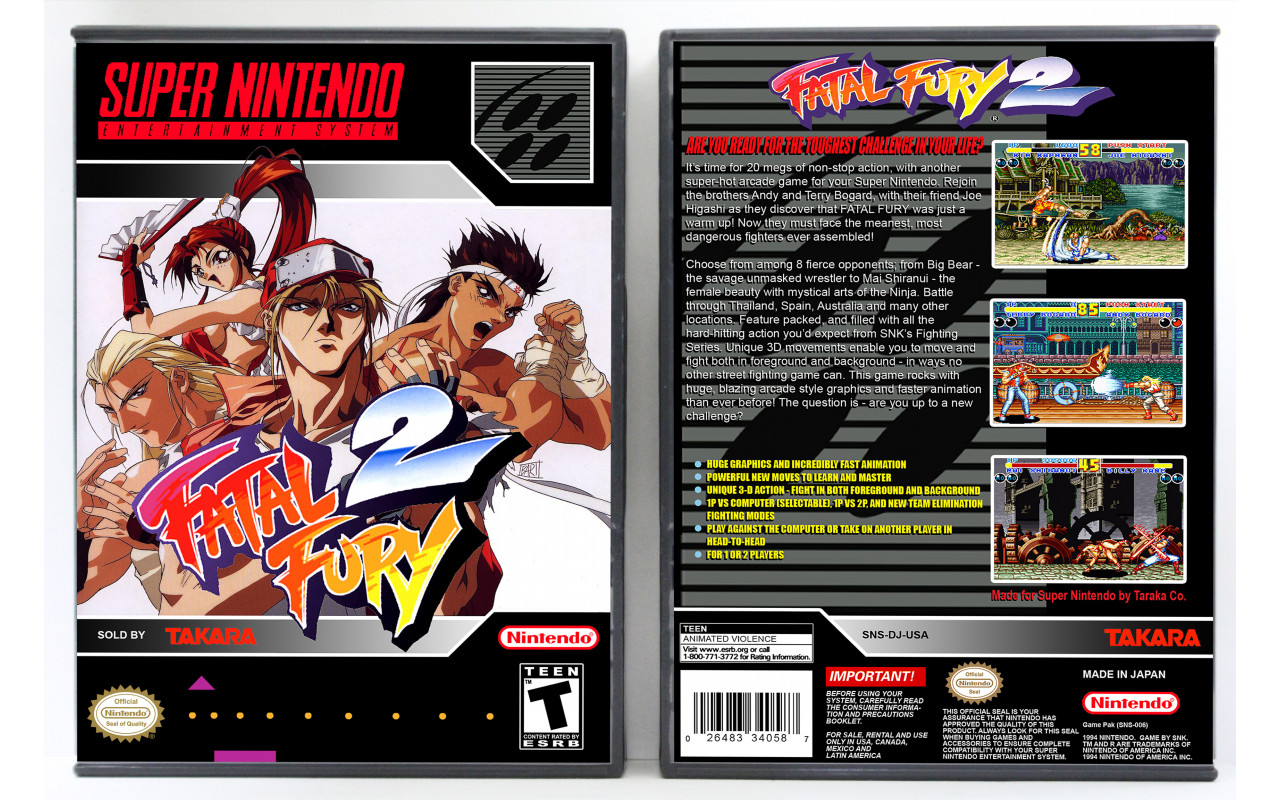 Fatal Fury 2 SNES Super Nintendo