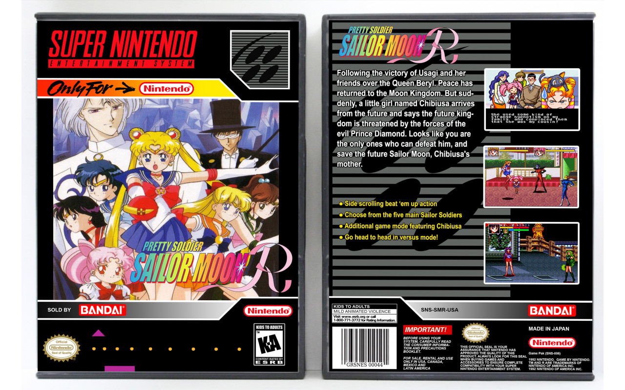Gaming Relics - Super Nintendo - Vertical Style - Sailor Moon R