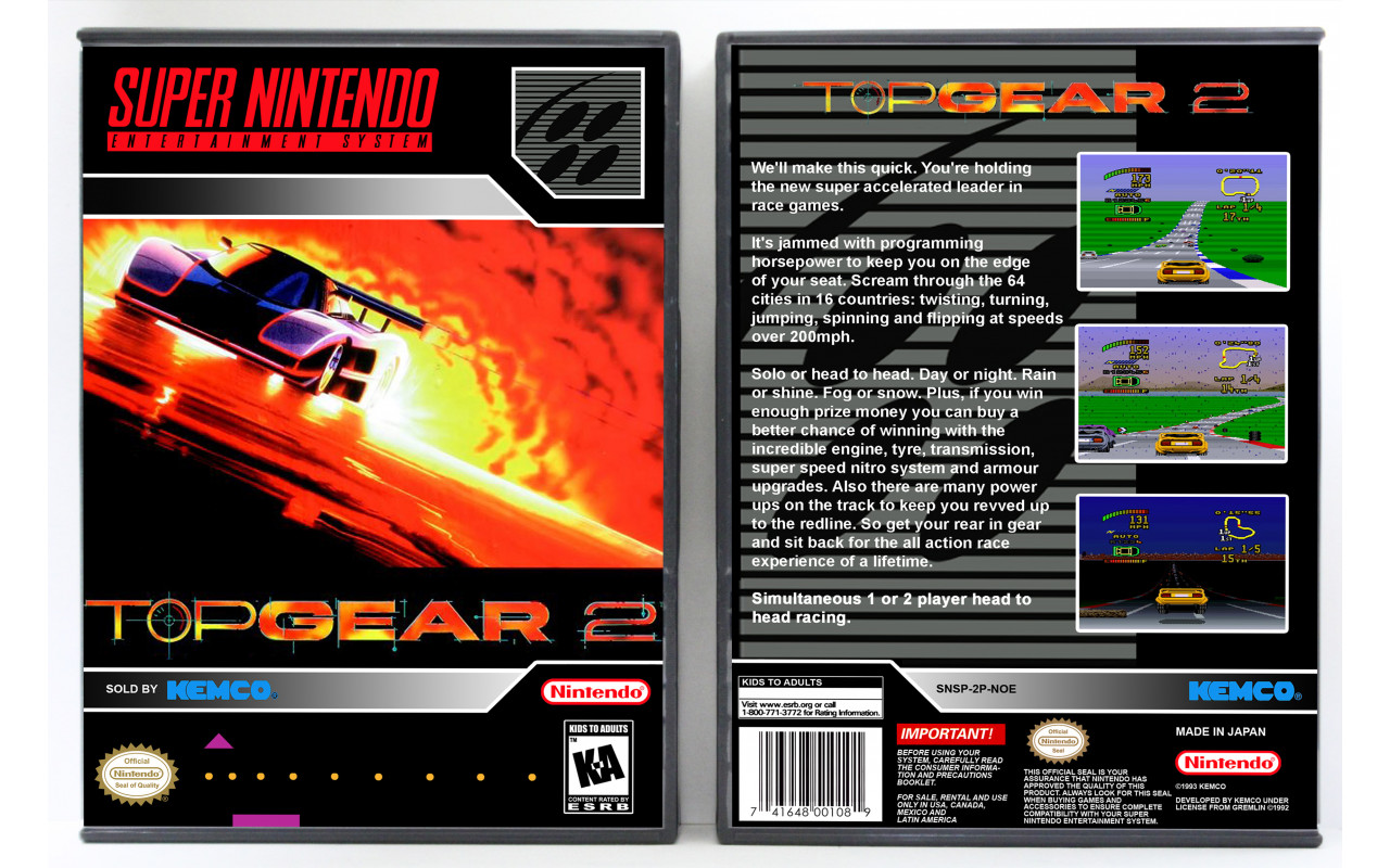 Gaming Relics - Super Nintendo - Top Gear 2
